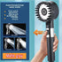 3 Modes Handheld Shower Head with Massage Brush Cotton Filters One-click Stop Water Saving High Pressure Showerhead for Bathroom - HASHTAG