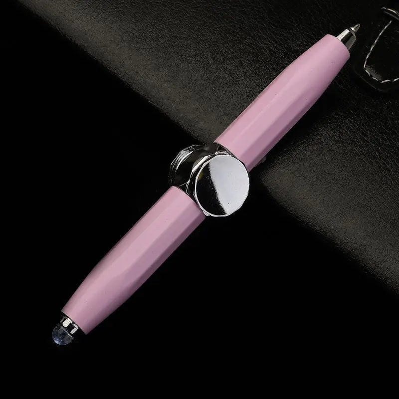 Creative Multi-Function LED Pen Spinning Decompression Gyro Metal Ballpoint Pen Fashion Office School Supplies Writing Pens AliExpress