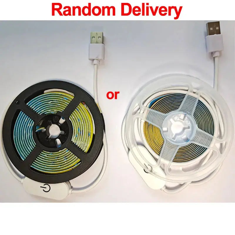 Touch LED Strip COB Lights 5V USB Dimmable 320 LEDs/m Flexible Diode Linear Lamp Tape for Room Backlight Room Wall Decorations - HASHTAG