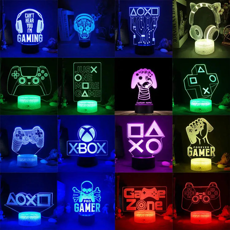 3D LED Gaming Setup RGB Lamp USB Powered Gaming Room Children&