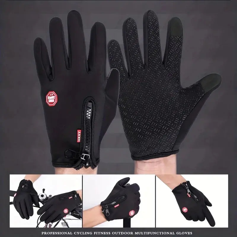 Winter Gloves For Men Women Touchscreen Warm Outdoor Cycling Driving Motorcycle Cold Gloves Windproof Non Slip Gloves HASHTAG