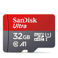 SanDisk Ultra MicroSD Card 32GB MicroSDHC A1 UHS-I Class10 64GB 128GB 256GB 512GB 1TB MicroSDXC Perfect for Full HD Video HASHTAG