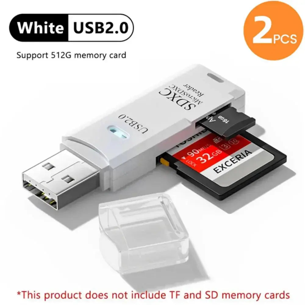 2-in-1 Multi Functional USB 3.0 Card ReaderMicro SD TFMemoryCardReaderUSBFlashDrive CardreaderAdapter For PCLaptops Accessories HASHTAG