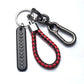 Trendy DIY Mobile Phone Number Plate Pendant Keychain for Men Punk Simple Woven Leather Rope Anti-lost Car Key Chain Accessories HASHTAG