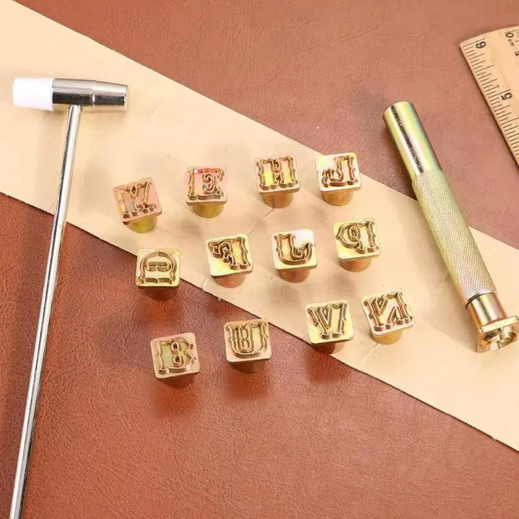 26Pcs Steel Printing Punch Alphabet Letter Stamp Set Metal Leather Stamp Professional Leather Tools Leathercraft Stamps