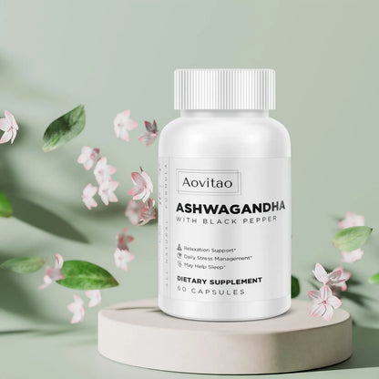 Ashwagandha Supplements Capsules Vegan Stress Relief Immune Support Supplement Balanced Energy Levels And Mood Organic AliExpress