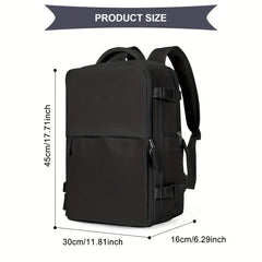 Large Capacity Travel Backpack, Multi-functional Business Trip Bag With Suitcase Sleeve, Nylon Computer Schoolbag Fits 14-inch Laptop HASHTAG