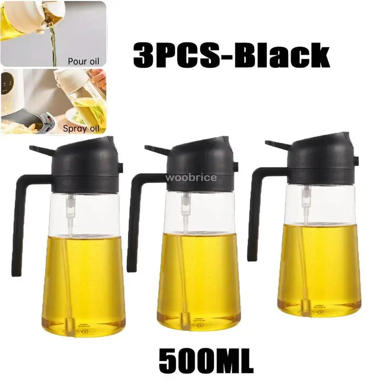 2in1 Kitchen Spray Oil Dispenser Oil Sprayer Polisher or Oil Brush for Air Fryer Salad Grilling Roasting Cooking Kitchen Acceeso - HASHTAG