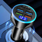 66-250W PD Car Charger QC3.0 Fast Charge One to Six Car Cigarette Lighter Plug Car Charger Flash Charge with Digital Display 