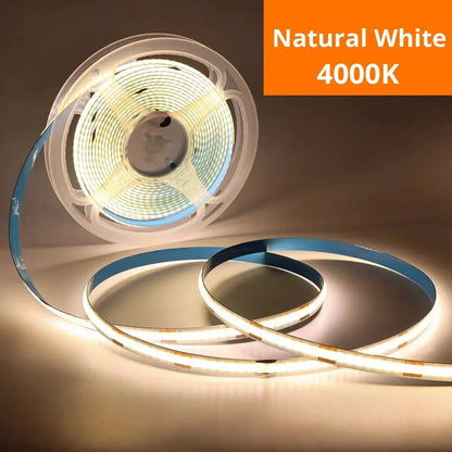 LED COB Light Strip Touch Dimmer Flexible Diode Tape 5V USB Linear Indoor Lighting Lamp Room DIY TV Mirror Backlight Wall Decor 