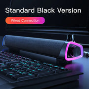 Compatible with Apple, 4D Computer Speaker Bar Stereo Sound subwoofer Bluetooth Speaker For Macbook Laptop Notebook PC Music Player Wired Loudspeaker HASHTAG BAR TABACCHI