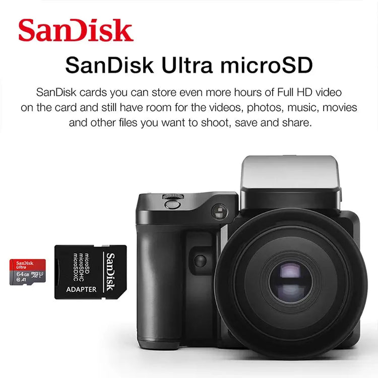 100% Original SanDisk Micro tf SD Card Class 10 TF Card 32GB 64GB 128GB Memory Card for Phone Tablet Flash Card HASHTAG