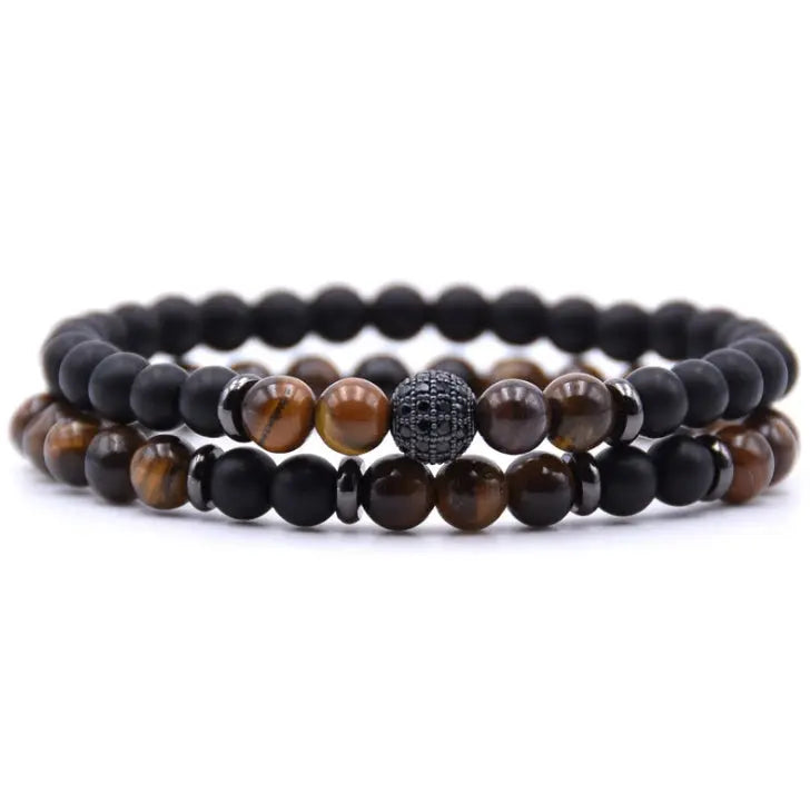 Micro-inlaid Zircon Nracelet 6mm Natural Stone Beaded Bracelet AliExpress