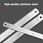 Deli Stainless Steel Ruler 15/20/30cm Metal Straight Ruler for Home School Precision Measuring Drawing Tool Supplies 1/2/5pcs - HASHTAG