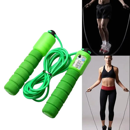 Skipping Rope With Counter Adjustable Length Counter Wear-resistant Foam Cotton Handle JumpRope Exercise Portable Sports Training Equipment - HASHTAG