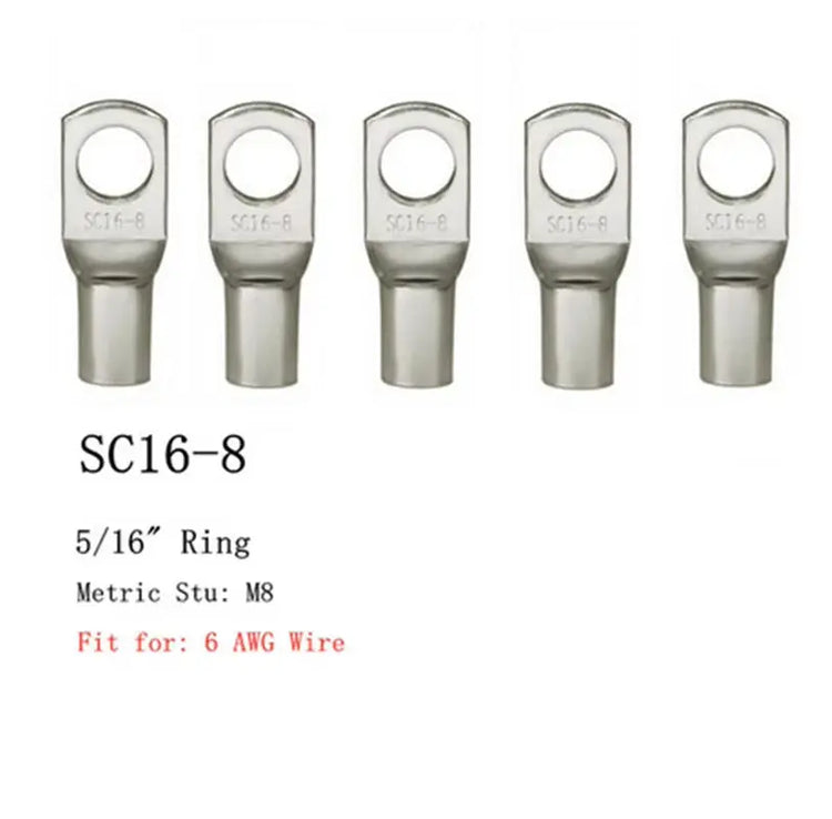 20PCS 4-25Mm Assortment Tinned Copper Lugs Ring Crimp Terminals Battery Wire Welding Cable Connectors Kit