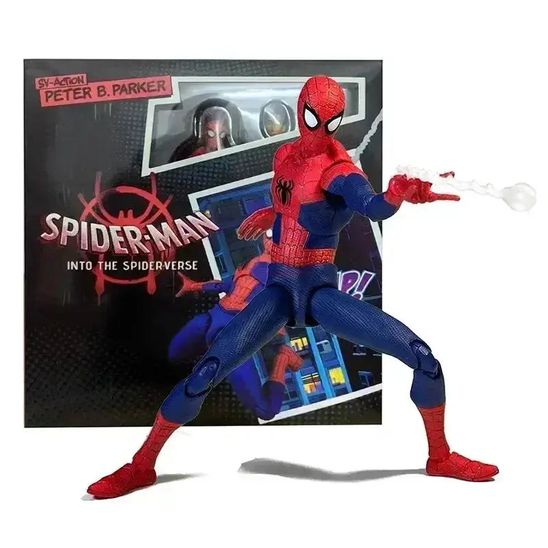 Spiderman Gwen Peter Action Figure Anime Spider-Verse Collection Sentinel Miles Morales Figures Children&