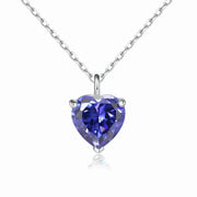 Simple Heart-shaped Zircon Pendant Necklace Versatile HASHTAG