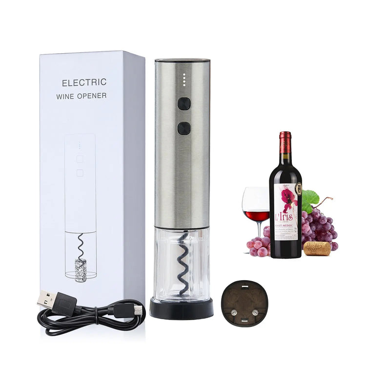 Stainless Steel Wine Electric Bottle Opener Creative Rechargeable - HASHTAG