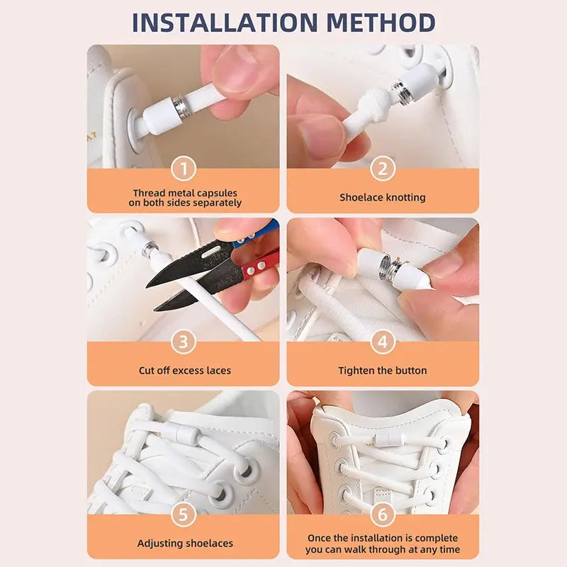 Lacci elastici senza nodi, lacci semicircolari per scarpe da ginnastica - My Hashtag Shop