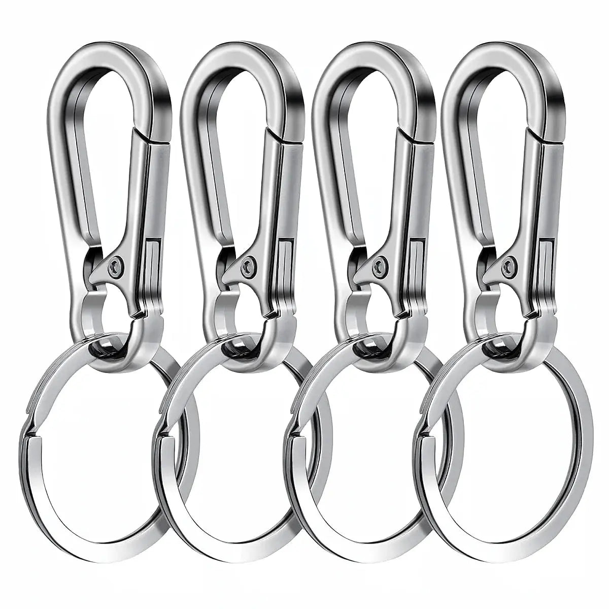 4Pcs Carabiner Clip Keychain Metal Carabiner Shape Key Ring Keyring Key Holder Clips Hook Holder Organizer for Car Keys Finder f - My Hashtag Shop