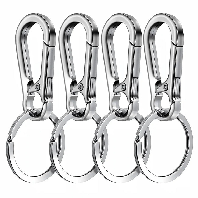 4Pcs Carabiner Clip Keychain Metal Carabiner Shape Key Ring Keyring Key Holder Clips Hook Holder Organizer for Car Keys Finder f - My Hashtag Shop