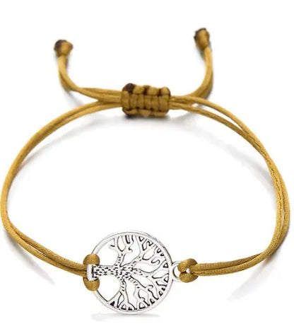 Hand-woven Rosso Rope Tree of Life Bracelet AliExpress