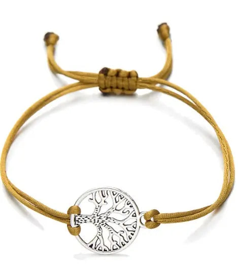 Hand-woven Rosso Rope Tree of Life Bracelet AliExpress