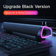 Compatible with Apple, 4D Computer Speaker Bar Stereo Sound subwoofer Bluetooth Speaker For Macbook Laptop Notebook PC Music Player Wired Loudspeaker HASHTAG BAR TABACCHI