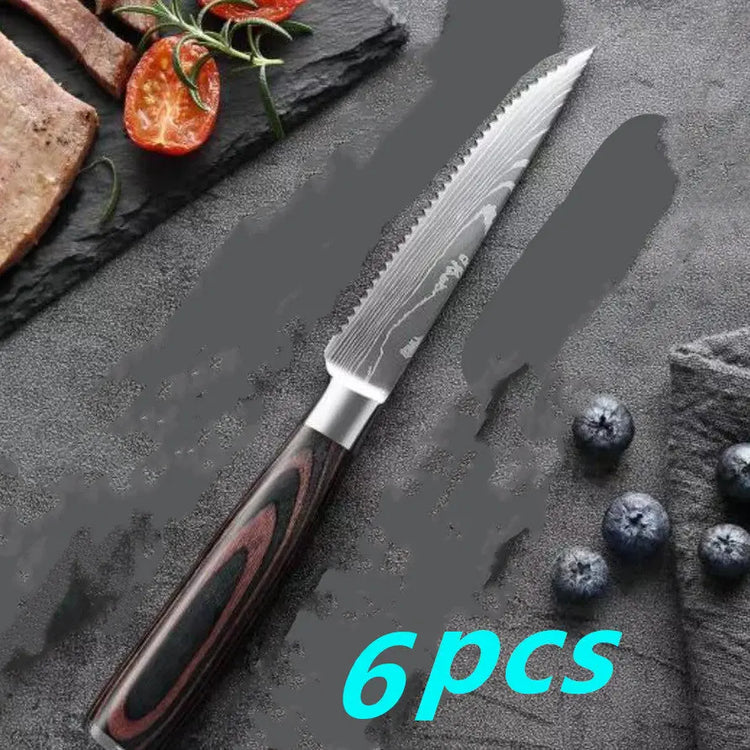 Colore Wooden Handle Steak Knife Stainless Steel Western Cucina Knives Cucina Fruit Knife AliExpress
