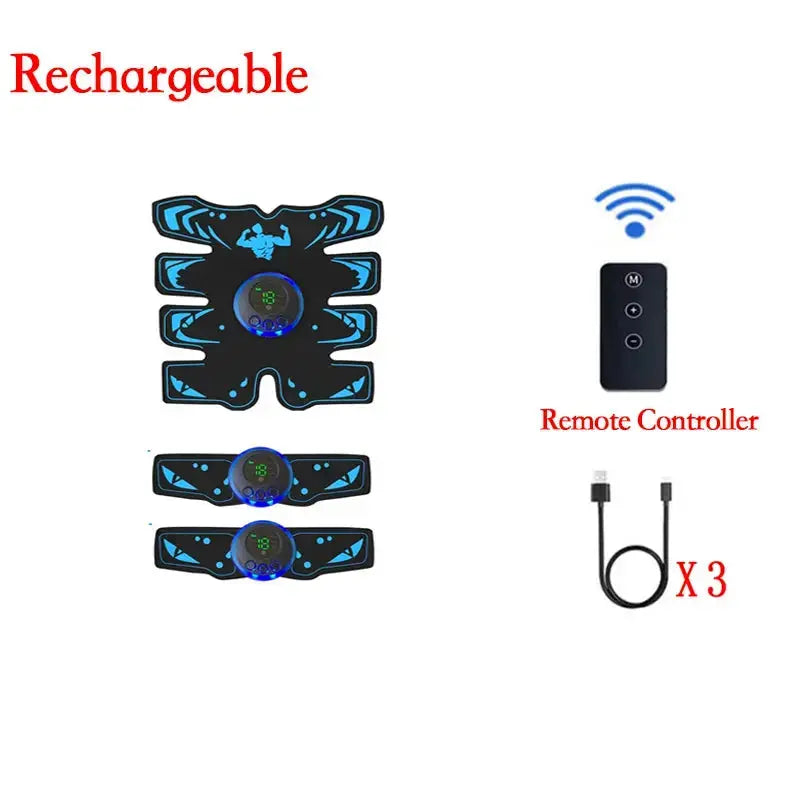 EMS Muscle Stimulator Smart Electric Fitness Abdominal Training Weight Loss Stickers Muscle Relax Body Slimming Shaping Massager HASHTAG