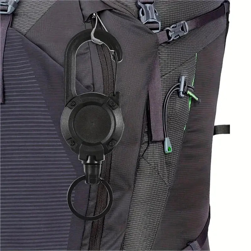 1/2/4pcs Extendable Retractable Holders Keychain Badge Reels Heavy Duty Clip With Carabiner Key Chain For Men Outdoor Bags - My Hashtag Shop
