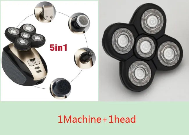 5 In 1 Multifunctional Electric Shaver 5 Blade Razor For Men Shaved Head Rechargeable Shaving Machine Beard Nose Hair Trimmer HASHTAG BAR TABACCHI