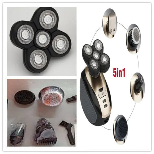 5 In 1 Multifunctional Electric Shaver 5 Blade Razor For Men Shaved Head Rechargeable Shaving Machine Beard Nose Hair Trimmer HASHTAG BAR TABACCHI