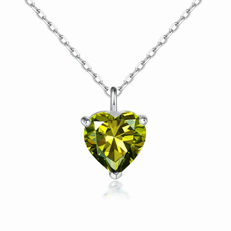 Simple Heart-shaped Zircon Pendant Necklace Versatile HASHTAG