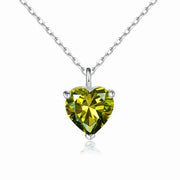 Simple Heart-shaped Zircon Pendant Necklace Versatile HASHTAG