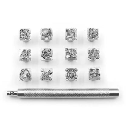 26Pcs Steel Printing Punch Alphabet Letter Stamp Set Metal Leather Stamp Professional Leather Tools Leathercraft Stamps