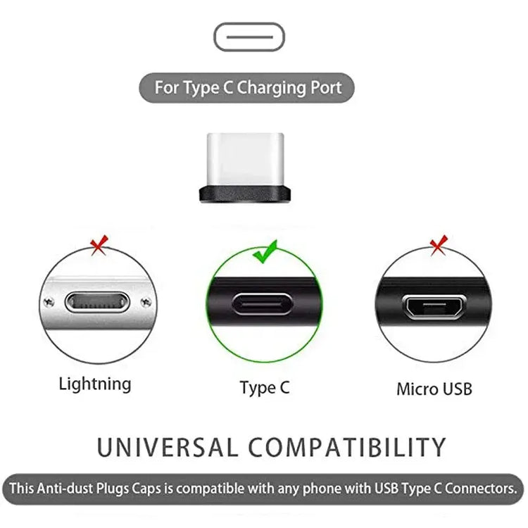 4Pcs USB C Dust Plug With Cleaning Brush Anti Dust USB-C Plug Cover Charging Port Cover Caps For Samsung Xiaomi All Type C Phone - HASHTAG
