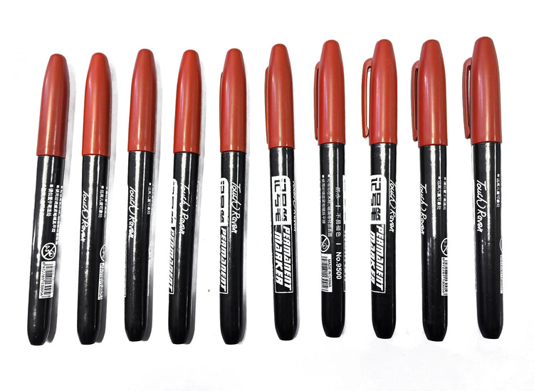 6 PCS Permanent Marker Pen Manga Drawing Markers Black Blue Red Waterproof Ink Sketch Pens Stationery Art School Supplies - HASHTAG