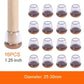 16PCS Transparent Table Chair Leg Protectors Caps Round Square for Furniture Foot Legs Cover Floor Protector with Felt Bottom - HASHTAG