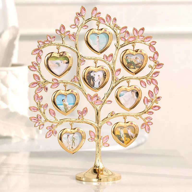 Rhinestone Family Tree Photo Frame Tree Memorial Day Gift - HASHTAG