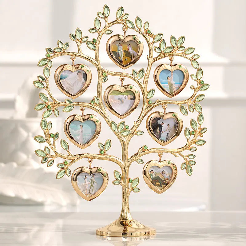 Rhinestone Family Tree Photo Frame Tree Memorial Day Gift - HASHTAG