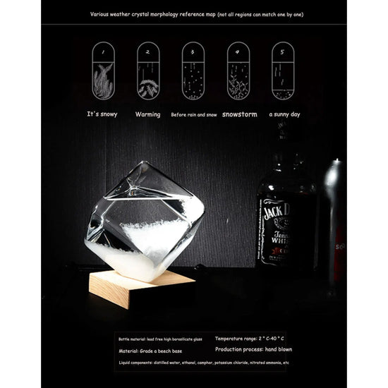 Glass Bottle Water Cubes Droplet Storm - HASHTAG