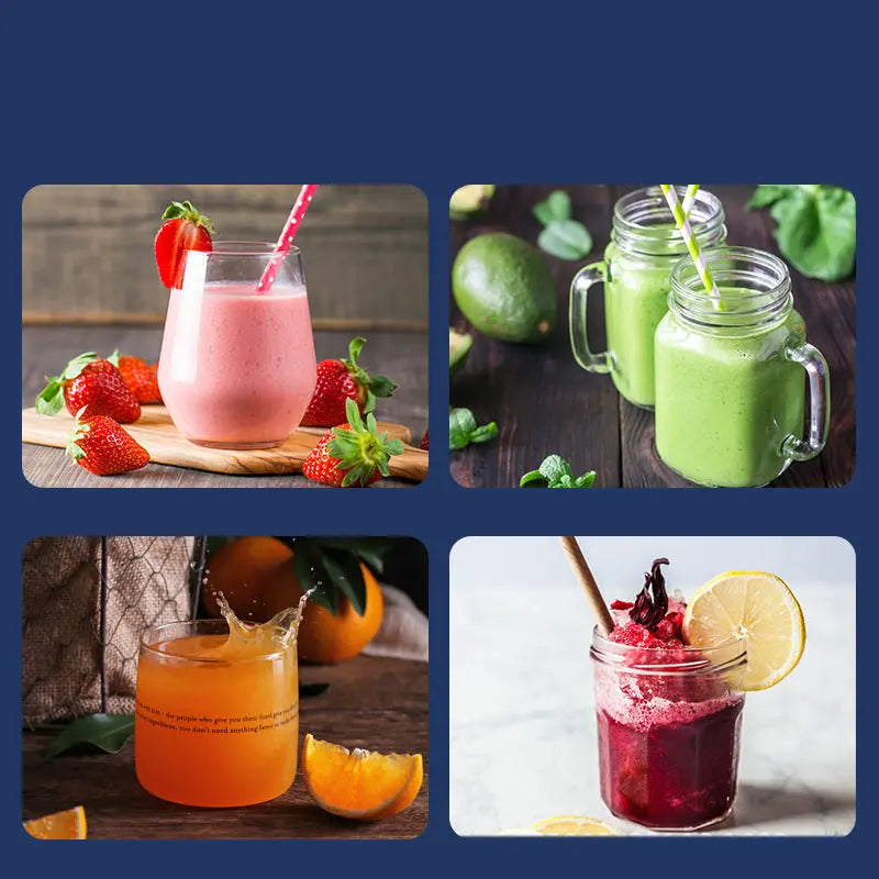 6blade Portable Blender Mini Juicer Cup Extractor Smoothie USB Charging Fruit Squeezer Blender Alimentare Mixer Ice Crusher Portable Juicer Machine AliExpress