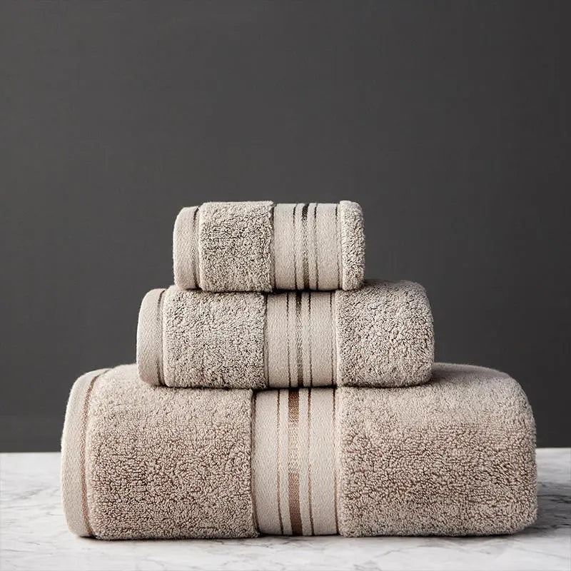 Pure Cotton Thick  Bath Towel Set Liebe - Making Life Easier