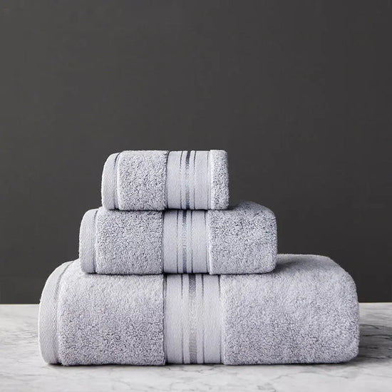 Pure Cotton Thick  Bath Towel Set Liebe - Making Life Easier
