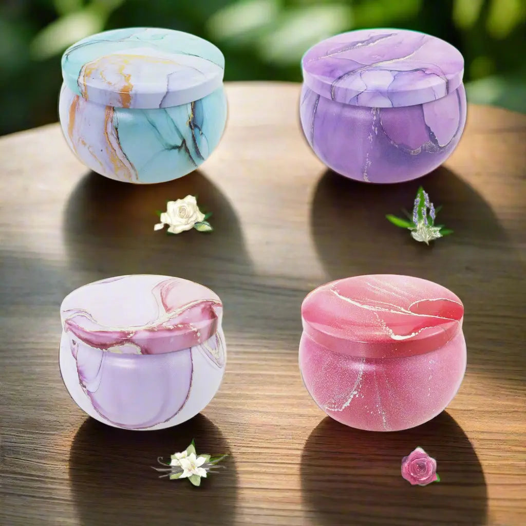 SCENTED CANDLES  Breathtaking Aroma, Package Phrases Beautiful Gift Box x4 Liebe - Making Life Easier
