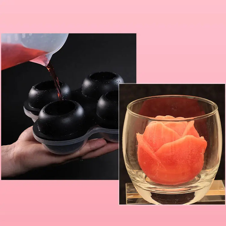 Ice Molds Large Rose Flower Silicone 3D Liebe - Making Life Easier