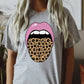 Leopard Tongue Pink Lips T-Shirt - HASHTAG