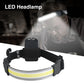 Cob LED Headlamp Built-in Battery Rechargeable Head Waterproof Lamp AliExpress